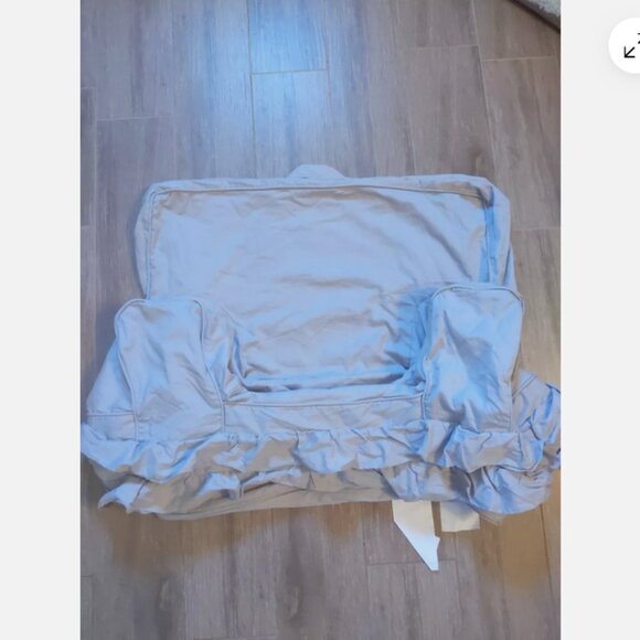 Pottery Barn Kids Anywhere Chair Gray Ruffle Slipcover - Picture 1 of 5
